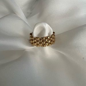 // 18K REAL SOLID GOLD ROLEX STYLE CHAIN RING